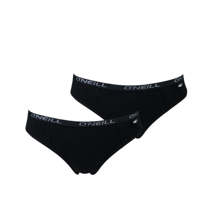Damskie Majtki O'NEILL WOMEN BIKINI SLIP PLAIN 2PK 802032-6969P, kolor czarny
