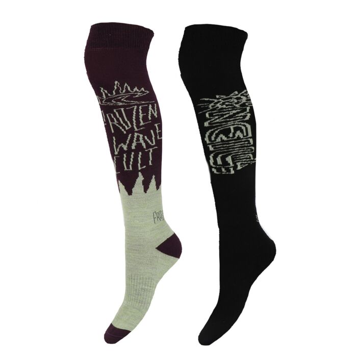  Skarpety wysokie O'NEILL SKI KNEEHIGH FROZEN WAVE 2PK 789932-7001P, kolor wielokolorowy