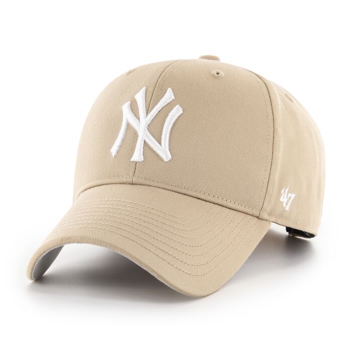 Dziecięca Czapka z daszkiem 47 MLB NEW YORK YANKEES RAISED BASIC 47 MVP KDS B-RAC17CTP-KH-JR, kolor beżowy