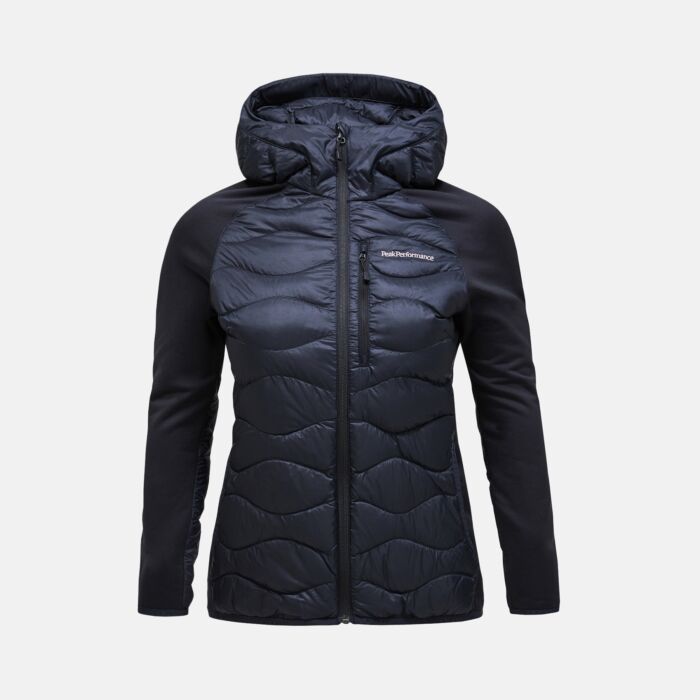 Damska Kurtka pikowana PEAK PERFORMANCE W HELIUM DOWN HYBRID HOOD G79840020_050, kolor czarny