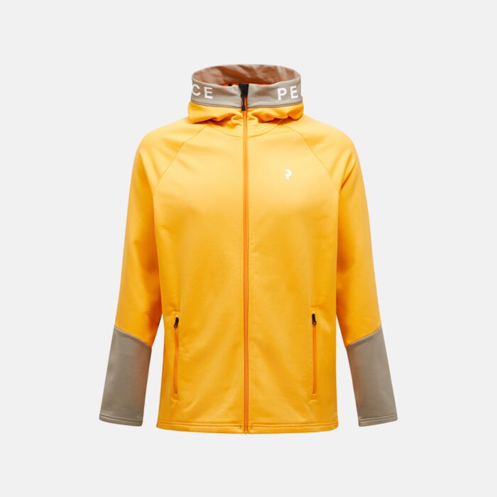 Męska Bluza PEAK PERFORMANCE M RIDER ZIP HOOD G79942080_R31, kolor pomarańczowy